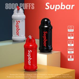 Supbar Mini Pot 8000 Puffs Disposable Vape Pen Electronic Cigarettes 18ml Pod With 0.8 Mesh Coil Air Flow Control Type c Rechargeable Battery Vapor pen