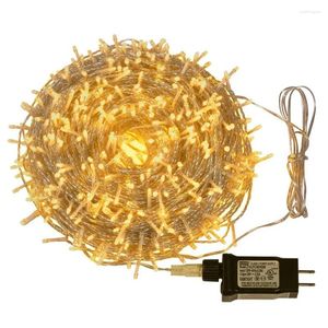 Strängar utomhus Fairy String Light 1000/2000/3000Led Christmas Plug-In Garden Xmas Tree Garland för bröllopsfestdekor