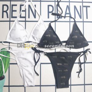 Glänzender Strass-Bikini-Set für Damen, geteilter Badeanzug, sexy Neckholder, Surf-Kleidung, Pool-Party-Badeanzug