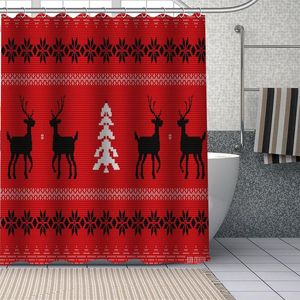 Shower Curtains Custom High Quality Christmas Curtain Waterproof Bathroom Polyester Fabric With Hooks