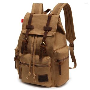 Rucksack Vintage Canvas Rucksäcke Männer und Frauen Taschen Reisen Studenten Casual für Wandern Camping Mochila Masculina