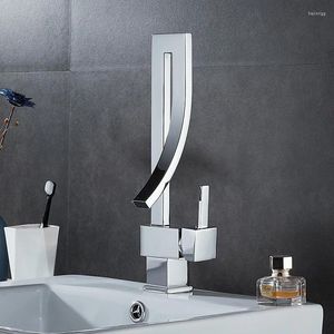 Bathroom Sink Faucets European American Art Personality Creative Basin Black Faucet All Copper And Cold Water Brushed Lacquered Gold