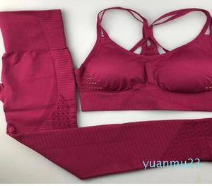 Kvinnor Yoga Set Fitness Clothing Sportwear Woman Gym Leggings POSHUP PUSHUP SPRAPY SPORT BH PCS Sports Suits