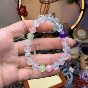 Strand 2pcs Bracelet de miçangas de cristal natural para mulheres cura de moda Gem miçangas de amuleto de amuleto de sorte