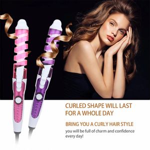 Curling Irons 19mm Spiral Ceramic Hair Curler Electric Wand Waver Styling Tools 231101