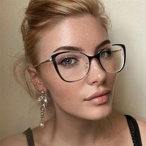 Sonnenbrille Luxus Anti Blau Licht Blockieren Gläser Frauen Mode Cat Eye Okular Weibliche Shades Cateye Starke Brillen