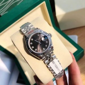 Med låda kvinnors klockor automatiska mekaniska 31 mm full rostfritt stål 2813 rörelse titta på kvinnor diamant isad ut datejust wristwatch woman lady armbandsur 2023