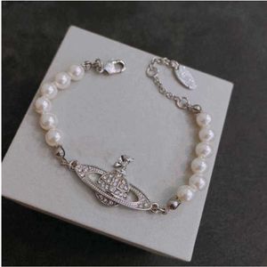 매력 팔찌 디자이너 편지 Vivian Chokers 럭셔리 여성 패션 보석 금속 진주 팔찌 Cjeweler Westwood Motion Current 990ESS15487