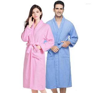 Men's Sleepwear Men Cotton Suck Water Terry Bath Robe Plus Size Women Thick Towel Bathrobe El Nightgown Lovers Dressing Gown