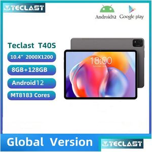 Tablet PC Teclast T40S 2023 2K 10.4 inç 2000x1200 IPS 8GB RAM 128GB ROM MT8183 8 Çekirdekler Android 12 Type-C Type Teslimat Bilgisayarları Net DHGE5