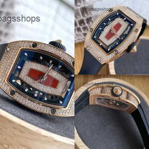 MENS Titta på Swiss Wrist Watch RM Wristwatch RM0701 Womens Series18K Rose Gold Original Diamond Red Lip RM0701 Automatisk mekanisk mode Womenss Dyff JZ4S