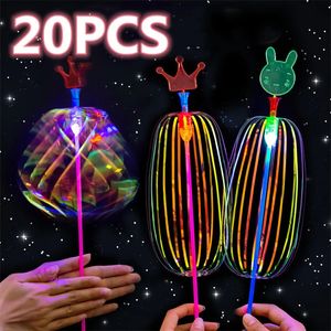 Diğer Etkinlik Partisi Malzemeleri 20pcs Gökkuşağı Magic Stick Wand Led Bubble Çiçek Renkli Aydınlık Oyuncak Yanıp Sönen Çocuk Oyuncakları Doğum Günü Düğünü 231101