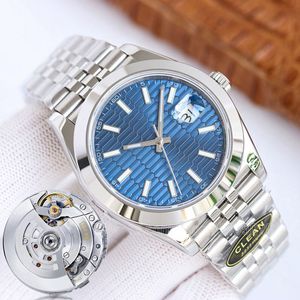 Automatisk klocka för man Ice Out Gold Watchs Lady Jubilee 3135 36mm Mechanical Jubilee Oyster Armband 904L Bezel Blue Dial 41mm 3235 Movement Watch Christmas Gifts