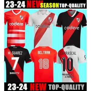 QQQ8 22 23 River Plate Soccer Jerseys 2023 de la Cruz Quintero Aarez Pratto Fernandez Pinola Borre Carrascal M.Suarez J.Aarez Camisetas