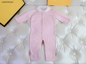 New newborn jumpsuits high quality White lapel baby bodysuit Size 59-90 Letter stripe stitching infant crawling suit Nov05