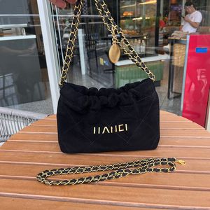 24SS Womens Shoulder Bag 24cm Leather Frosted Cowhide Diamond Gold Hardware Metallic Clasp Luxury Handbag Matelasse Chain Crossbody Bag Coin Purse Makeup Bags 22