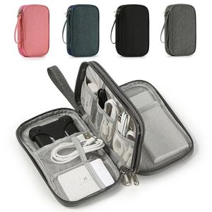 Bag arrangör 1PC PinkGreyBlackNavy Travel Portable Digital Product Storage Bag USB Data Kabel Organisator Headset Laddning Treasure Box Bag 231102