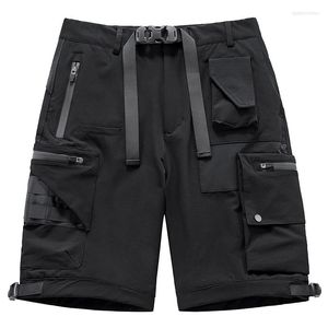 Herren-Shorts Herren-Sommer-Techwear mit funktionellen Taschen High Street Tactical Cargo Short Pants Loose Fit Mechanic Bottoms