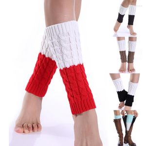 Donne calze bloccanti a colori che maglieria maglieria per gamba calda gambe stivali set di gambe decorazione