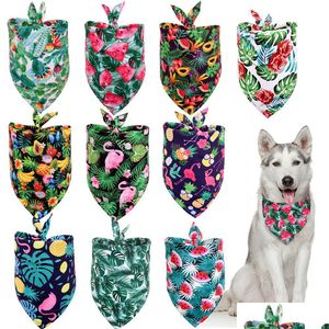 Altre forniture per cani 20 pezzi Sciarpa Bandana Bavaglini Triangar Pet Summer Flamingo Fruit Hawaii per piccoli M Gelatocakeshop Dhdfh Drop Deli Dhlht