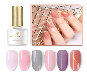 BORN PRETTY 6ml Jelly Pink Gel Polonês Nail Art Série Gel UV Longa Duração Semitransparente Soak Off Nail Varnish4713445