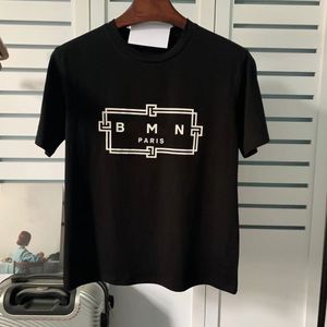 Herrskjorta t shirt designer kvinnor t-shirt topp kvinnor tee älskare bokstav kort hylsa rund besättning hals axel spänne mode hip hop bomull svart vit 3xl 5xl