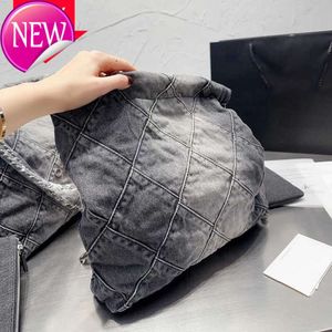 Shoulder Bags Channel 22 Denim Grand Shopping Bag Tote Travel Designer Woman Sling Body Most Expensive Handbag with Silver Chain Gabrielle QuiltedHG