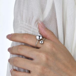 Обручальные кольца JHSL Женские женские модные украшения свободного размера из нержавеющей стали Серебряного золотого цвета