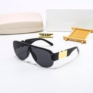 2023 Модные дизайнерские солнцезащитные очки Классические очки Goggle 4391 Открытый пляжные солнцезащитные очки для мужчин и женщин 6 цветов Дополнительная треугольная подпись