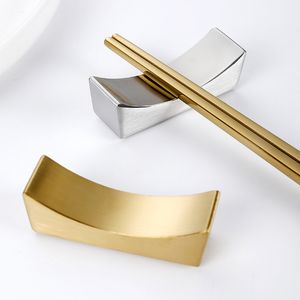 New Fashion Chinese Chopsticks Holder Japanese Korea Food Sticks Rest Stand Metal Reusable Knife Spoon Fork Rack dh0888