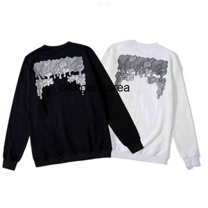 Ion Luxury Off Style Trendy Fashion Sweater Painted Arrow Crow Stripe Loose Hoodie Men's and Women's Tshirts Offs White Hpyrar