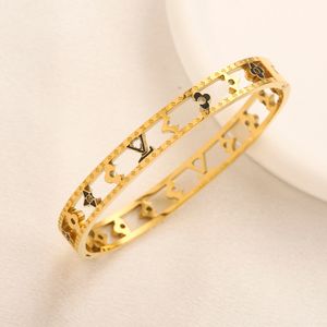 Bracciale stile semplice trifoglio braccialetto placcato oro 18 carati braccialetto da donna festa di nozze amore regalo gioielli braccialetto di lusso di alta qualità