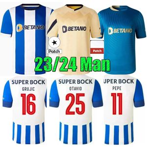 2023 2024 FC Portos Futebol Jerseys Dragon Fans Jogador Versão 23 24 CAMPEÕES PEPE SERGIO OLIVEIRA MEHDI LUIS DIAZ Goleiro Homens Crianças Kits Camisa de Futebol