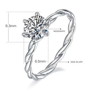 Engagement ring gold ring designer ring 1ct moissanite rings for women gold rings wedding ring blue moissanite valentine's day gift love ring M18A 5A with gift box