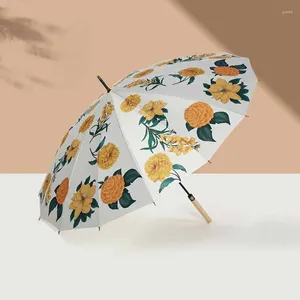 Guarda-chuvas designer automático guarda-sol chuva à prova de vento sol luxo masculino reforçado ombrello doméstico mercadorias yx50um