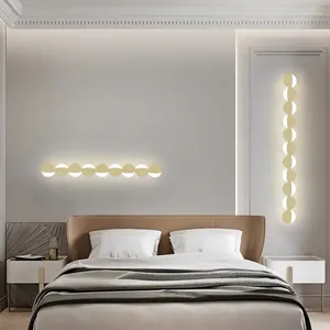 Lâmpada de parede moderna simples tira esférica lâmpadas led para sala estar quarto fundo vestiário montado iluminação casa deco