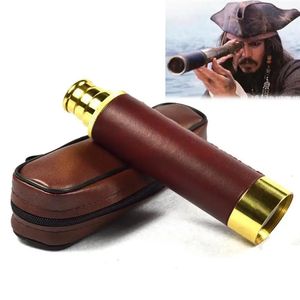 Monóculos Mini Telescópio Latão Pirata Monocular 25x30 Dobrável Vintage para Ver Jogos de Viagens Caminhadas Caça Camping 231101