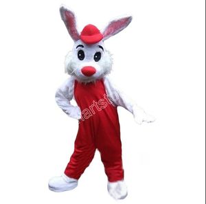 Högkvalitativ vit kaninmaskot kostym karneval unisex outfit vuxna storlek halloween jul födelsedagsfest utomhus klänning reklamrekord