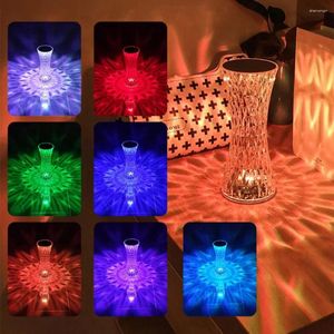 Night Lights 3/16 Color Crystal Diamond Led Table Lamp Colorful Atmosphere Nightlights For Room Decor Aesthetic Decoration Home