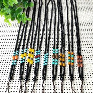 Pendant Necklaces 10pcs Hand-woven Glass Bead Chain Hanging Jade Wild Lanyard Wholesale Market Direct Batch