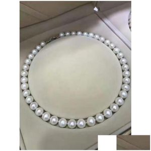 Pendant Necklaces Pendant Necklaces Classic 11-12Mm South Sea White Round Pearl Necklace 18Inch 925Spendant Drop Delivery Je Dhgarden Dhiox