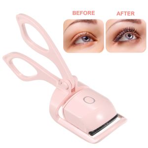 Eyelash Curler Electric uppvärmd ögonfrans Curler 2 Temperaturläge Eyelash Mascara Brush Quick Heated Natural Long-Lasting Eye Beauty Makeup Tool 231102