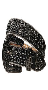 Cintura vintage con strass occidentali con fibbia rimovibile Cowboy Cowgirl Cintura in pelle con borchie di cristallo per donna Uomo1925180