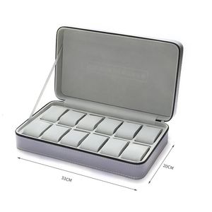 Watch Boxes Cases 61012 Girds Suitcase Organizer Portable Zipper Case Bracelets Mens and Womens Multifunctional Display Box 231101