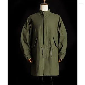 Мужские куртки красные M65 Фиштейл Парка Мужская ветровка средней длины винтажная военная форма