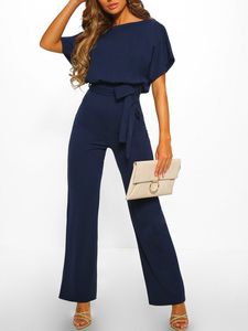 Women's Jumpsuits Rompers Jumpsuit Women Spring Summer In High Waist Elegant Women One Pieces Chic and Elegant Short-sleeved Straight Leg Romper 230331