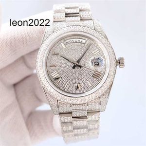 Luxury Watch Diamond Watch Mens 41mm Automatisch mechanischem Edelstahlband Fashion Arabisch Zifferblatt Designer