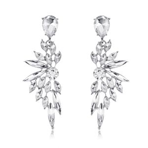 New Bridal Earrings with Crystals Rhinestones Water Drop Earring Bridal Jewelry Findings Wedding Accessories For Brides BW-398