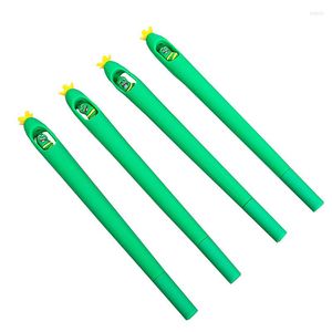 Penna gel a forma di verme di cetriolo Silicone nero Cartone animato Simpatico cancelleria per ufficio 0,5 mm Materiale scolastico Kawaii