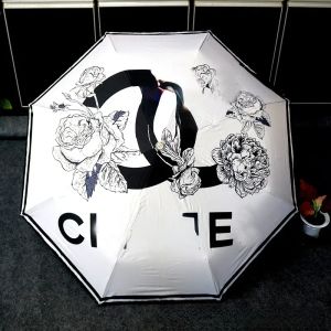 2023 Elegant Designer Camellia Umbrellas Automatic Sun Protection UV Umbrella UFT05154